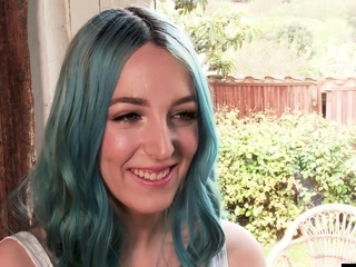 Useless humiliated babe throatfucked n facialized in public