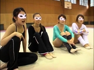 Asian schoolgirl delight in group sex