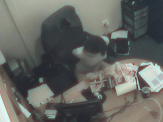 Busty workplace solo slut