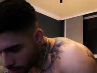 Gay muscley hunk solo shuffle