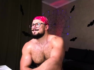 Horny gay hunk solo jerking entertaining