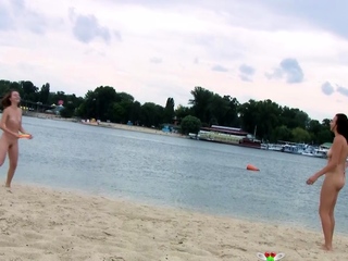 Nude beach girl is possessing a wonderful time