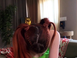Redhead stepdaughter nailed from behind