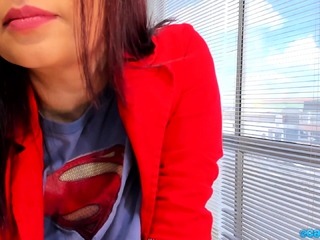 Attractive webcam brunette with massive boobs