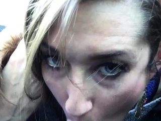 Blonde Blowjob Outside