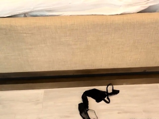 Chubby Brunette Massive Boobs Dildo Masturbation