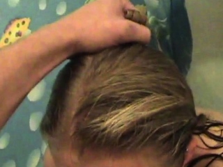 Hot Blonde Blowjob fucking Shower