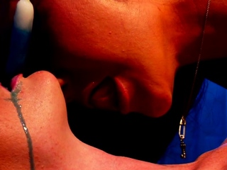 Meals fetish glamorous babe dykes in passionate licking sex