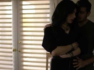 Modest titted tranny barebacked in ass hole by male lover