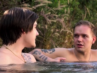 Petite teens fuck stepbrothers bigcock outside by the pool