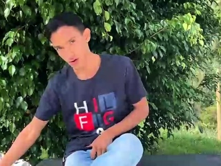 Skinny gay twinks wild outdoors mouth and anal hammering entertaining