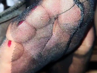 A nylon and foot fetish