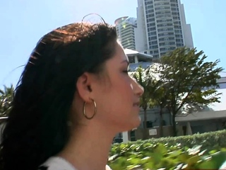 British brunette tiny tits teen choose up on street for porn