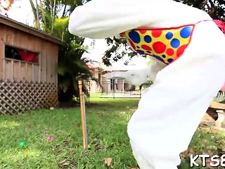 Cunning ebony shemale Natassia Dreams adores taste of cum