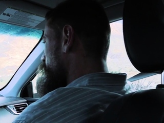 Perv stepdaddy fucks stepson in the car or truck following anal rimming