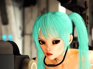 Sex android fucks a attractive busty cuffed hottie in a spacecraft