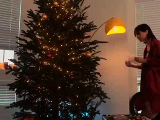 Significant boob brunette masturbates on webcam