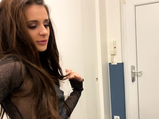Attractive Small Tit Brunette Teen Sucks And Fucks