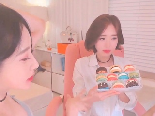 Busty Japanese babes in superior lesbian motion