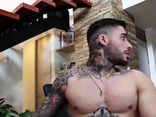 Sexy homosexual hunk solo jerking enjoyable