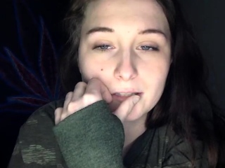 Small titted babe toys her pussy on webcam