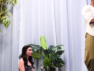 Versatile bushy girl fucked by black yoga coach in doggystyle