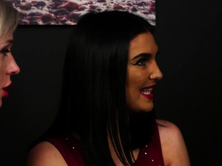 CFNM elegant MILFS suck and jerk in group