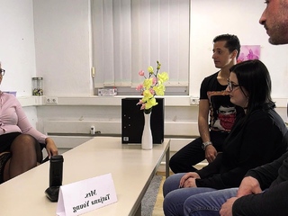 German feminine Instructor present Teen easy methods to Suck in Threesome