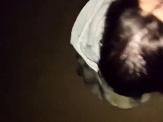 out of doors blowjob facial