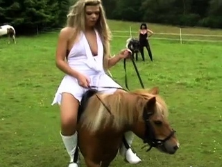 Scorching femdom act with nice-looking honey dominating completely