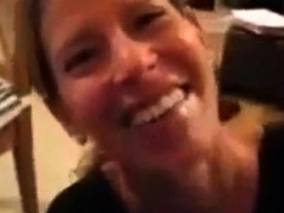 She thinks cum in her chin and mouth is humorous