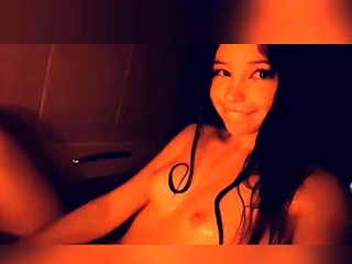 Small tit latina brunette fucks an enormous cock