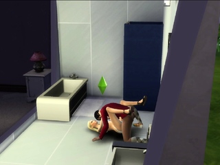 Two 3d cartoon cuties are prepared for his or her bathtub