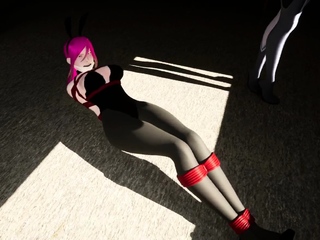 Bunny Woman Struggling