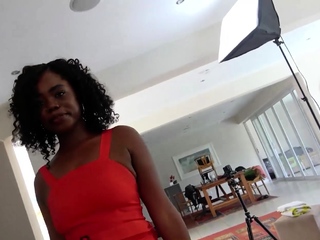 Pure Ebony MILF taking White Cock in Job Interview