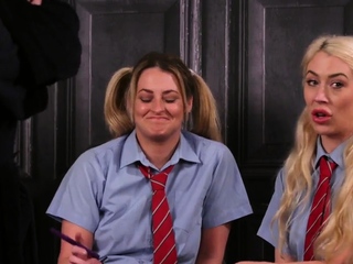 Voyeur CFNM school slut teasing jerker