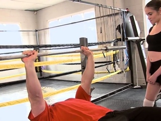 Attractive and attractive slut teases her coach and suck his dick