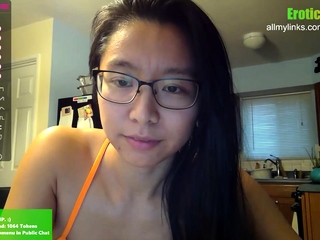 Beginner younger brunette enjoys dildo on solo masturbation