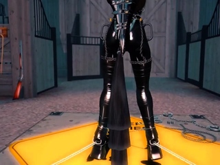 Cunning 3D Superwoman bounces up and down on a cock