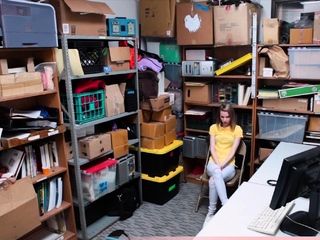 Cute Russian shoplifter Catarina caught