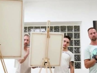 Group intercourse attractive women has stockings 2