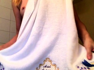 Mature blonde solo masturbation