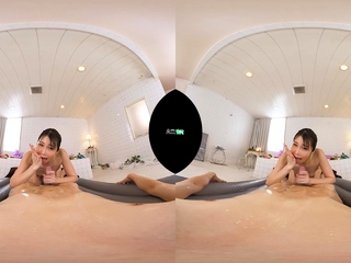 Newbie Asian Girl blowjobs and jerking