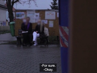 Picked up oiled blonde babe fucked in van out of doors 4 money