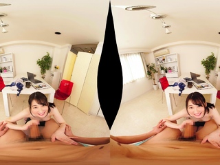 Ruri Narumiya Japanese teen offers POV blowjob