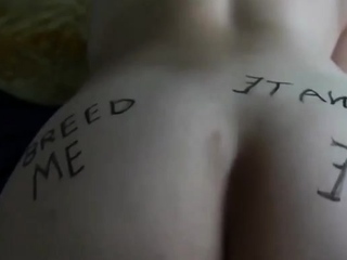 Stunning Brunette Massive Boobs Rides Pretend Cock