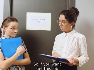 Lesbian is an ideal work break for these workplace whores