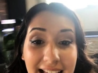 Scorching brunette novice MILF rides hubbys cock