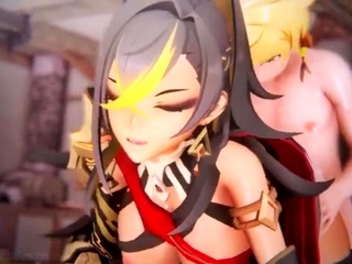 Sizzling 3D redhead licking a pussy whereas getting fucked