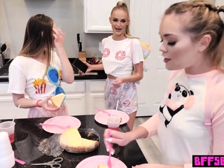 Teen slumber occasion ends on an asian cock